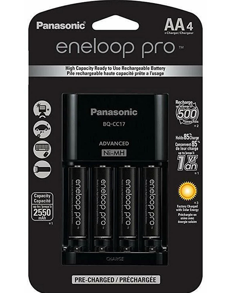 Panasonic BK-3MCCA8BA eneloop AA 2100 Cycle Ni-MH Pre-Charged Rechargeable  Batteries, 8-Battery Pack