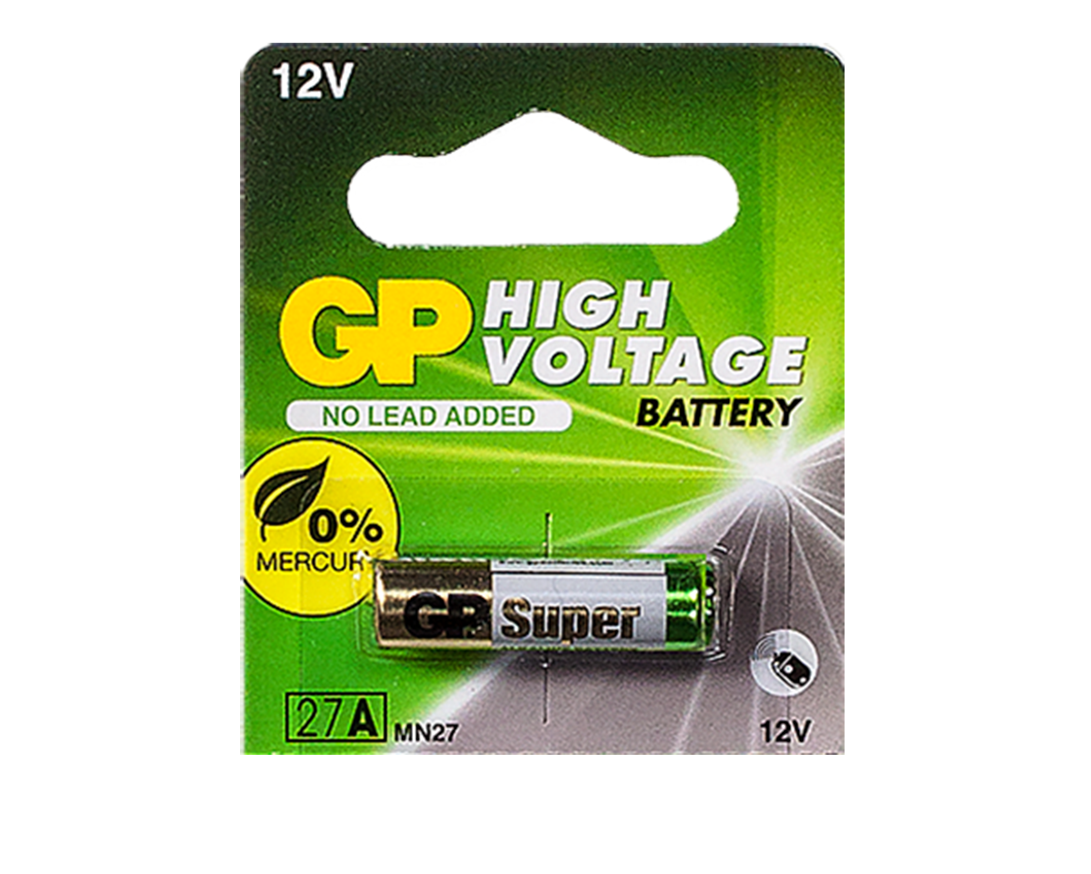 GP Alkaline Battery 27A 12V High Voltage GP27A, 4 PCS, Bulk