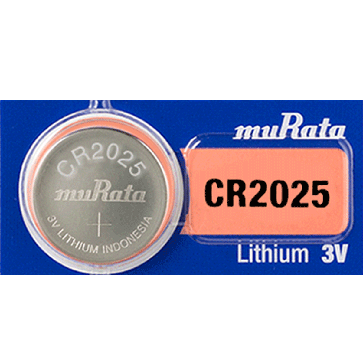 Carte 5 Piles Bouton CR2032 Standard - BATLI09 - MURATA - Lithium - 3V