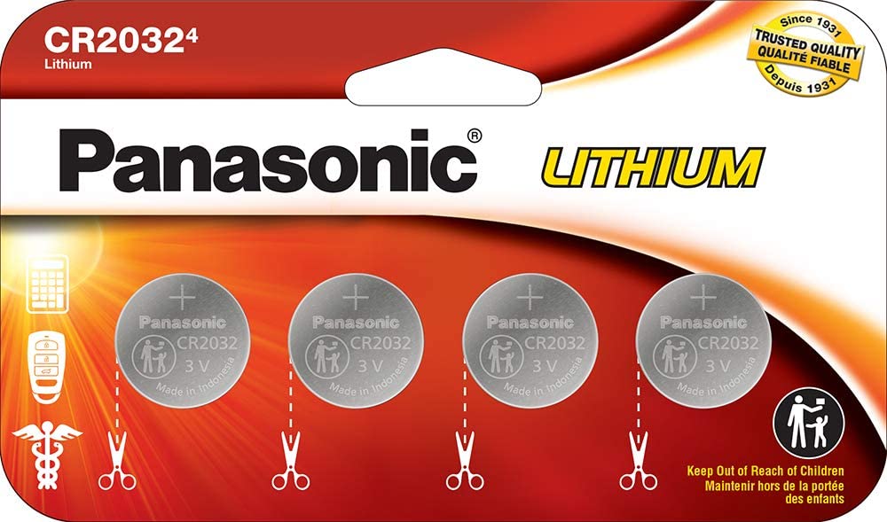 Panasonic Cr2032 3v Lithium Coin Cell Battery Dl2032 Ecr2032 - 5 Pack