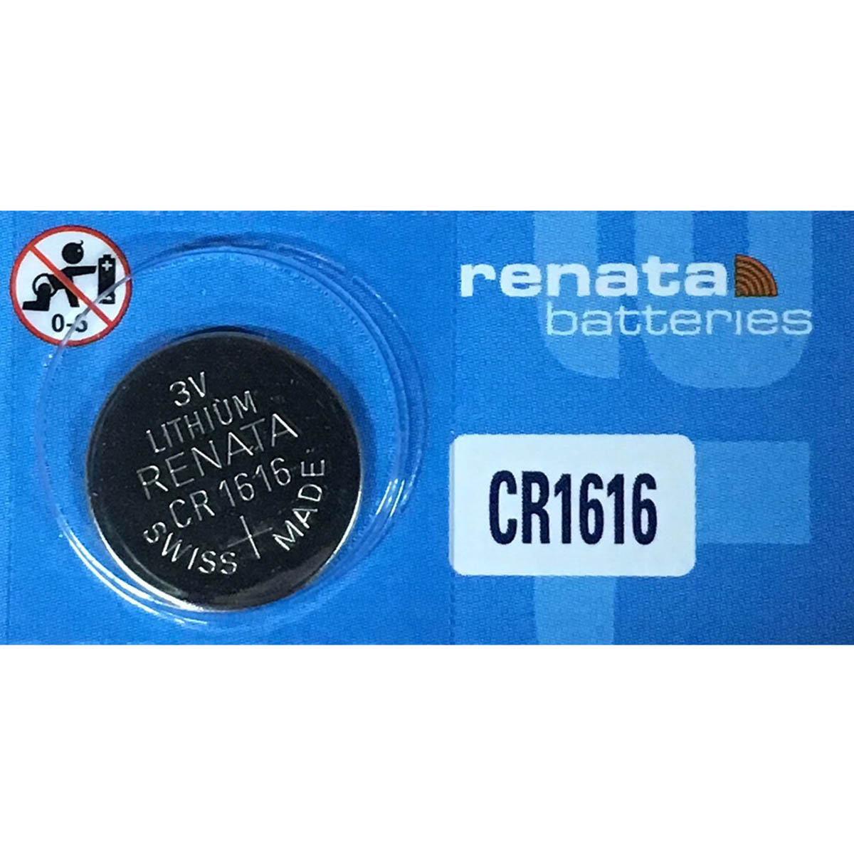 Renata CR2016 Battery 3V Lithium Coin Cell (1 pc.)