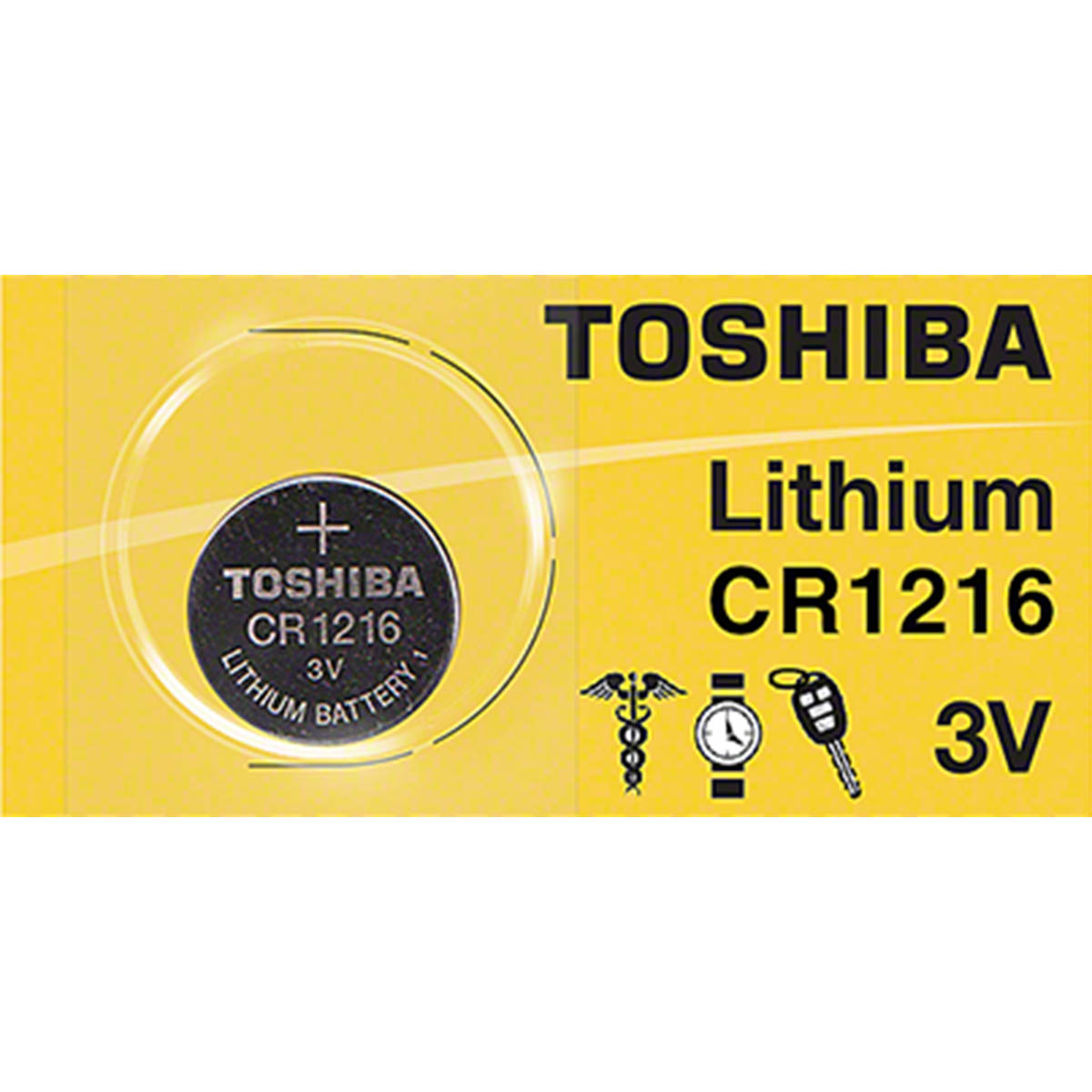 Toshiba CR1216 3V Lithium Coin Cell Battery Pack of 5