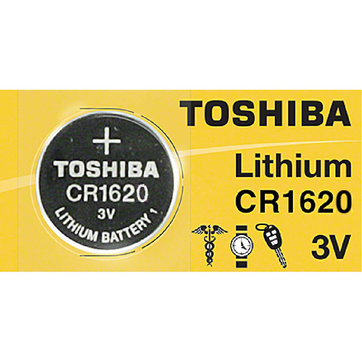 Toshiba CR1620 Battery 3V Lithium Coin Cell (6 PCS Child Resistant Blister  Package)
