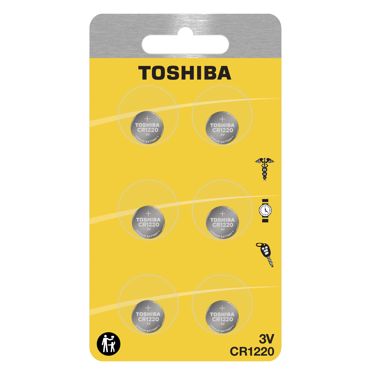 Toshiba CR1220 Pila de botón lítio 3V x1 unidad