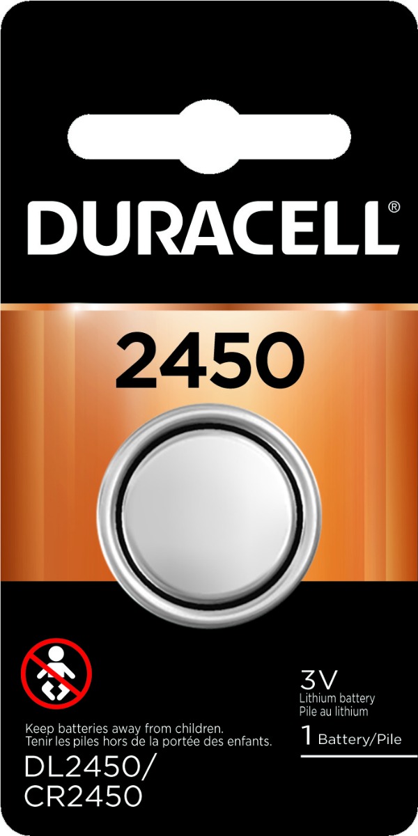 Duracell DL2450 - Batería de litio para monedas, tamaño 2450, 3V, 540 mAh  Capacidad (caja de 6) tamaño: 6 Estilo: 2450 Modelo: DL2450