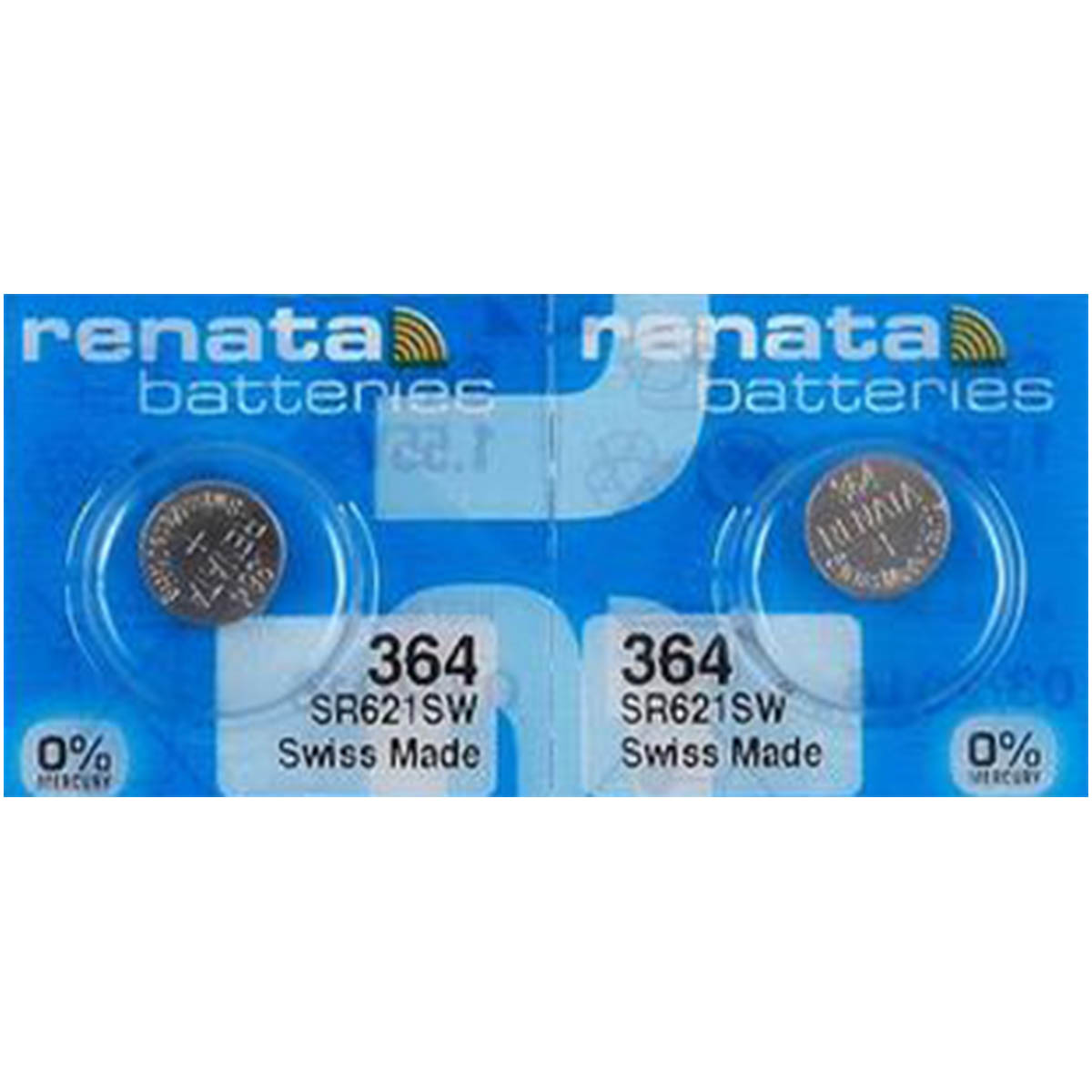 Murata 364 SR621SW Battery 1.55V Silver Oxide Watch Button Cell - Replaces  Sony 364 (2 Batteries)