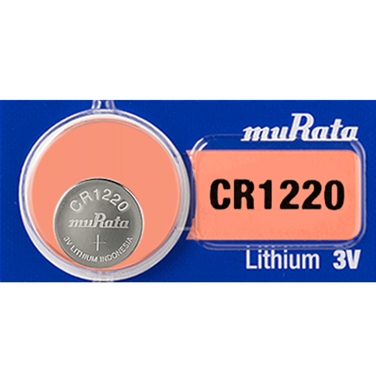 Murata CR1220 40mAh 3V Lithium (LiMnO2) Coin Cell Watch Battery - 1 Piece  Tear Strip, Sold Individually