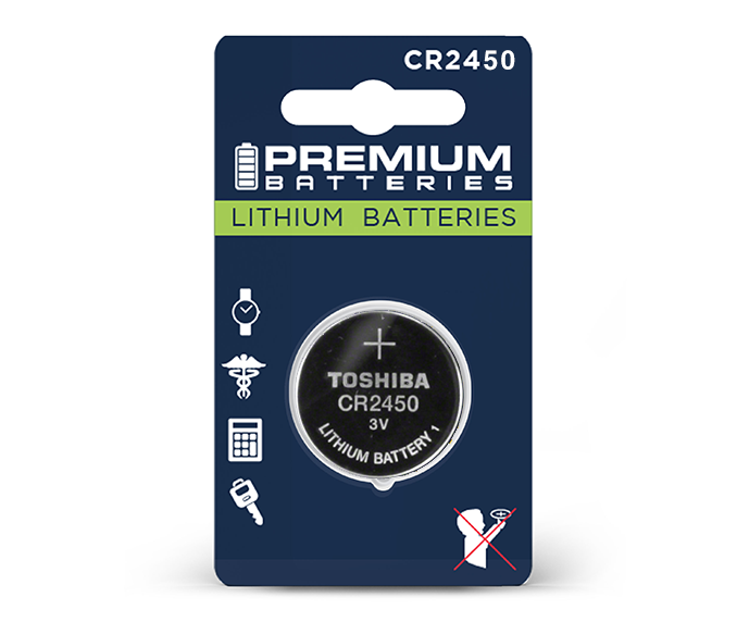 Toshiba CR2430 Battery 3V Lithium Coin Cell (1PC)