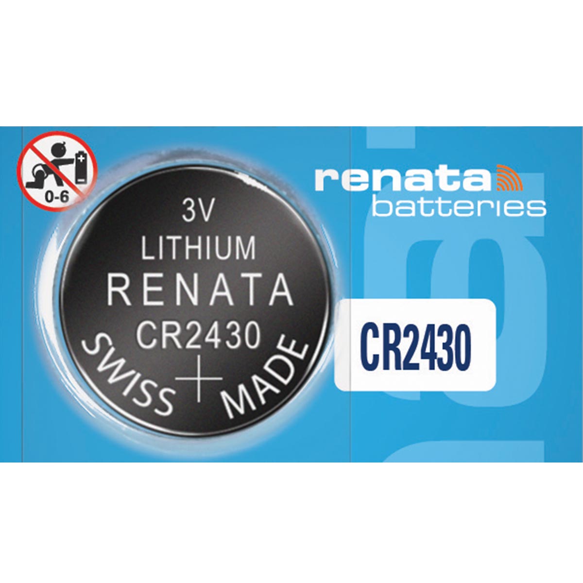 CR2430 RENATA - Pila: de litio  3V; CR2430,de botón; 285mAh; no