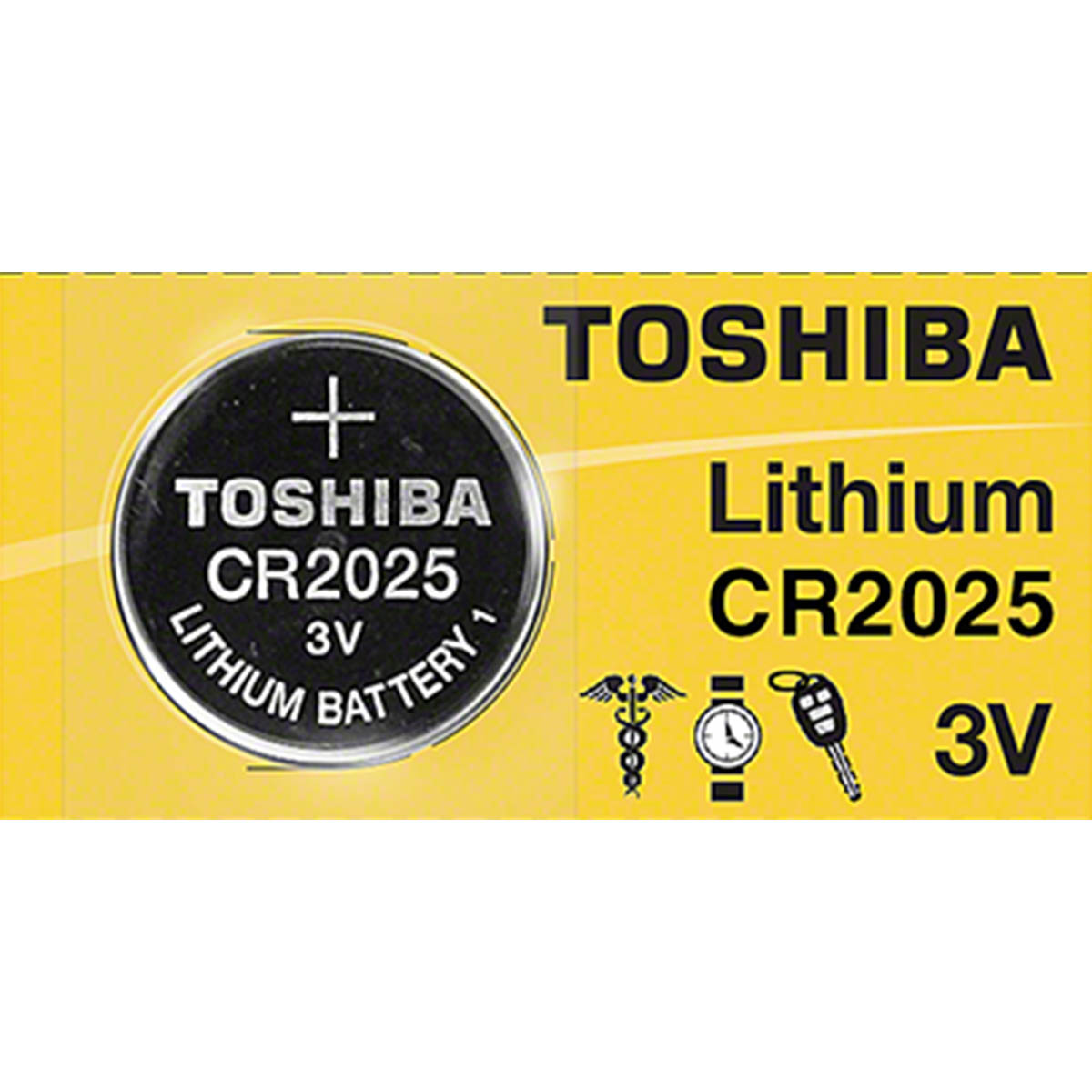 Toshiba CR2025 3 Volt Lithium Coin Battery (5 Batteries)