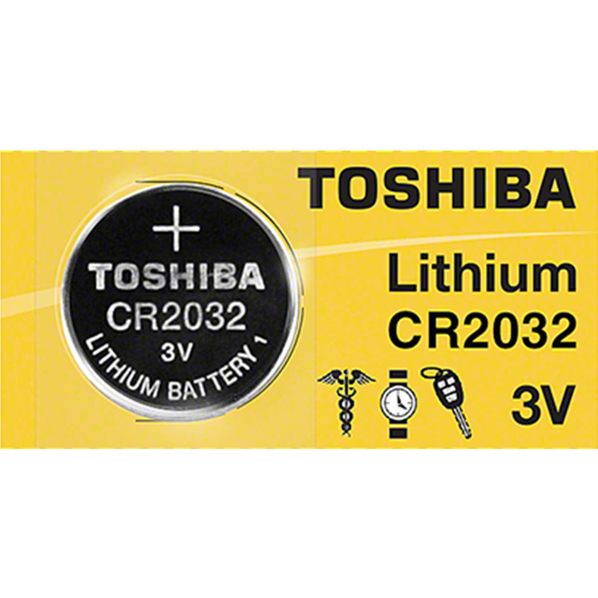 erectie pak Grof Toshiba CR2032 Lithium Coin Cell Battery 3v, Tear Strip