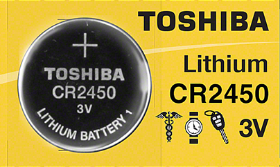 Toshiba CR2450 Battery 3V Lithium Coin Cell (1PC)