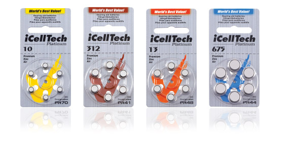  iCell Tech - Baterías para audífonos tamaño 675 (60 baterías) :  Salud y Hogar